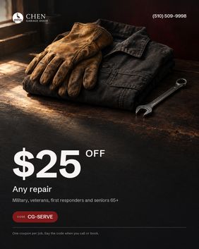 $25 off any repair for military, veterans, first responders and seniors 65+. Code CG-SERVE.